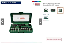 Bộ vặn vít Bosch 46 Chi tiết